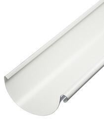 Изображение товара Желоб водосточный Grand Line металлический d125 мм 2,5 м белый RAL 9003