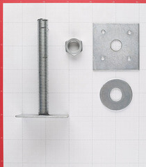 Анкер регулировочный оцинкованный М24 h200 100х100х4 мм - фото 4