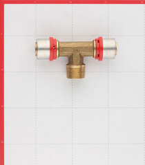 Тройник Tiemme 26(пресс) х 3/4 НР(ш) х 26(пресс) - фото 4