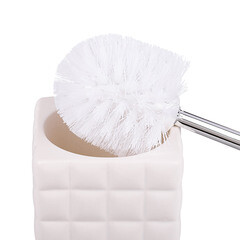 Ершик для унитаза Verran Quadratto напольный пластик/керамика белый (790-11) - фото 4