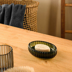 Мыльница для ванной Moroshka Ethnic настольная стекло зеленая (G88-95) - фото 5