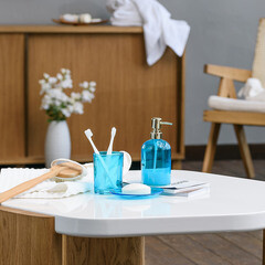 Стакан для ванной Moroshka Bright Colors настольный стекло бирюзовый (917-312-02) - фото 7