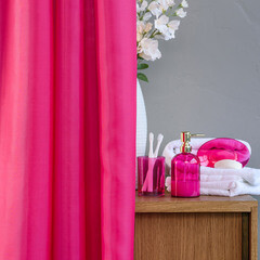 Стакан для ванной Moroshka Bright Colors настольный стекло розовый (917-312-04) - фото 5