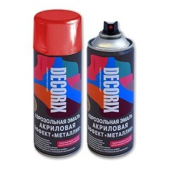 Эмаль Decorix металлик красная аэрозоль 520мл