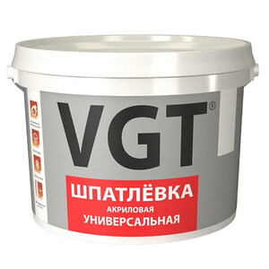 Шпатлевка акриловая VGT универсальная влагостойкая 1,7 кг — купить в ...