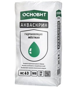 Гидроизоляция жесткая Основит Акваскрин HC63 20 кг — купить в Санкт ...