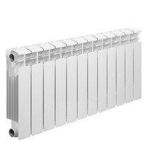 Радиатор биметаллический Rifar Base 350 мм 12 секций 1" боковое подключение белый - фото 1
