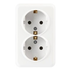Розетка накладная Smartbuy Юпитер двойная 16А с заземлением белая керамика SBE-03w-16-S2-Z-c