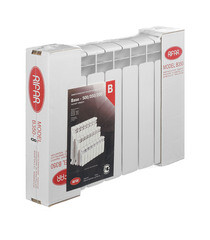 Радиатор биметаллический Rifar Base 350 мм 8 секций 1" боковое подключение белый - фото 4