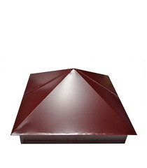 Изображение товара Колпак на столб 400х400 мм красное вино RAL 3005