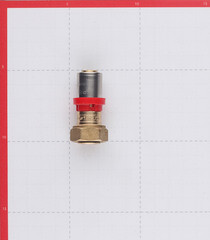 Соединитель прямой Tiemme с накидной гайкой под евроконус 16(пресс) х 1/2 ВР(г) - фото 2