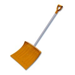 Лопата снегоуборочная поликарбонатная Amsterdam 420х460 мм алюминиевый черенок