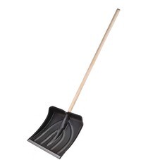 Лопата снегоуборочная 380х365 мм деревянный черенок