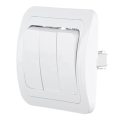 Выключатель Makel Mimoza трехклавишный встраиваемый белый (12092) - фото 3