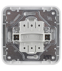 Выключатель Makel Mimoza трехклавишный встраиваемый белый (12092) - фото 5