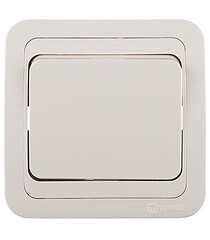 Выключатель Makel Mimoza одноклавишный встраиваемый бежевый (25001) - фото 1