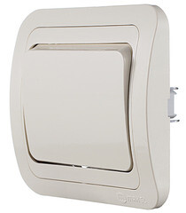 Выключатель Makel Mimoza одноклавишный встраиваемый бежевый (25001) - фото 5