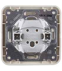 Выключатель Makel Mimoza одноклавишный встраиваемый бежевый (25001) - фото 4