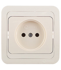 Розетка Makel Mimoza встраиваемая бежевая керамика (25002) - фото 1