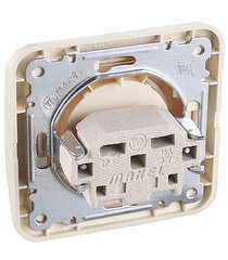 Розетка Makel Mimoza встраиваемая бежевая керамика (25002) - фото 4