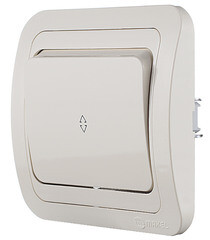 Переключатель Makel Mimoza одноклавишный встраиваемый бежевый (25005) - фото 2