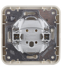 Переключатель Makel Mimoza одноклавишный встраиваемый бежевый (25005) - фото 4