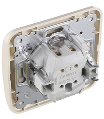 Переключатель Makel Mimoza одноклавишный встраиваемый бежевый (25005) - фото 3