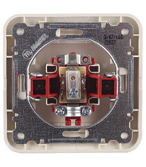 Розетка телевизионная Makel Mimoza встраиваемая бежевая (25027) - фото 4