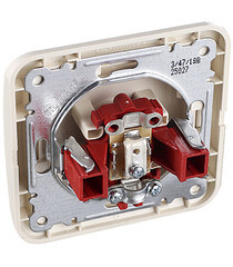 Розетка телевизионная Makel Mimoza встраиваемая бежевая (25027) - фото 5