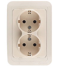 Розетка Makel Mimoza встраиваемая бежевая (25082)