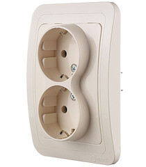 Розетка Makel Mimoza встраиваемая бежевая (25082) - фото 5