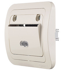 Выключатель Makel Mimoza одноклавишный встраиваемый бежевый с задержкой выключения с подсветкой (25046) - фото 4