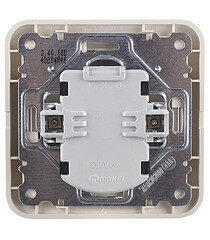 Выключатель Makel Mimoza одноклавишный встраиваемый бежевый с задержкой выключения с подсветкой (25046) - фото 5