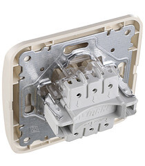 Выключатель Makel Mimoza трехклавишный встраиваемый бежевый (25091) - фото 5