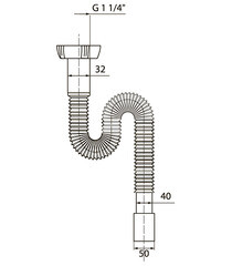 Сифон гофрированный Wirquin 1 1/4х40/50 мм (30717999) - фото 2