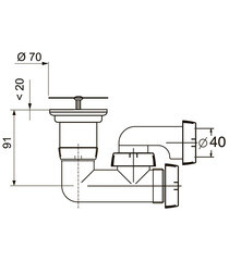 Сифон для душевого поддона Wirquin Pro 1/2х40 мм регулируемый выпуском (30975011) - фото 2