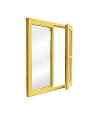 Окно деревянное Timber&style 1000х1000х45 мм 2 створки левая глухая правая поворотная