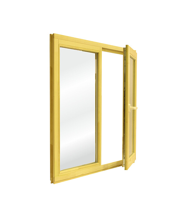 Изображение товара Деревянное окно Timber&style 1000x1000 мм двухстворчатое для дачи и бани
