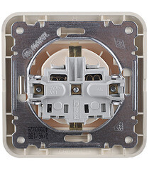 Розетка Makel Mimoza встраиваемая бежевая (25028) - фото 3