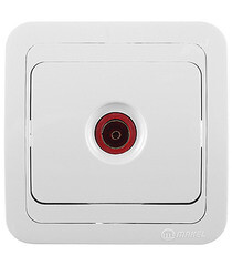 Изображение товара Розетка телевизионная Makel Mimoza встраиваемая белая (12007)