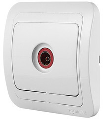 Розетка телевизионная Makel Mimoza встраиваемая белая (12007) - фото 5