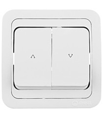 Изображение товара Кнопка управления жалюзи Makel Mimoza встраиваемая белая (12041)
