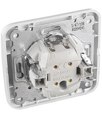 Кнопка управления жалюзи Makel Mimoza встраиваемая белая (12041) - фото 5