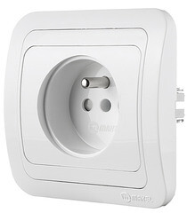 Розетка Makel Mimoza встраиваемая белая UPS со шторками (12053) - фото 5