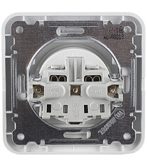 Розетка Makel Mimoza встраиваемая белая UPS со шторками (12053) - фото 4