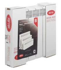 Радиатор биметаллический Rifar Base 350 мм 6 секций 1" боковое подключение белый - фото 3