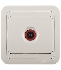 Изображение товара Розетка телевизионная Makel Mimoza встраиваемая бежевая (25007)