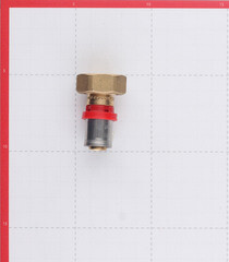 Соединитель прямой Tiemme с накидной гайкой под евроконус 16(пресс) х 3/4 ВР(г) - фото 3