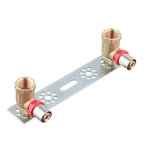 Изображение товара Планка монтажная Tiemme с двумя водорозетками 16(пресс) х 1/2 ВР(г)