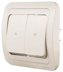 Кнопка управления жалюзи Makel Mimoza встраиваемая бежевая (25041) - фото 4
